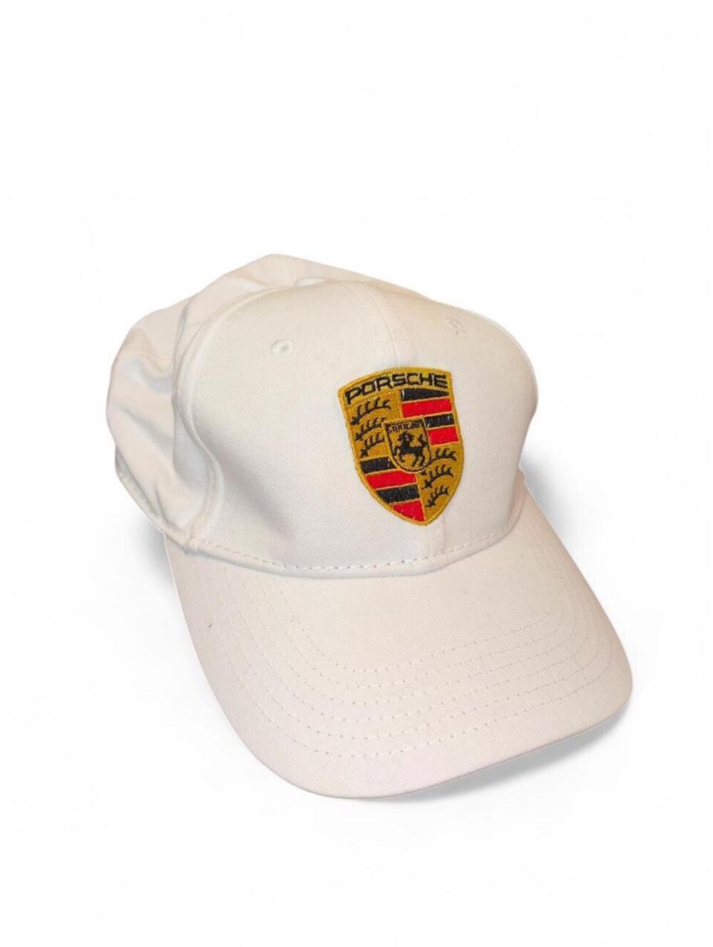 Official Porsche Driver's Selection Crest Baseball Cap - White (Made in USA)